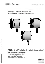 Предварительный просмотр 1 страницы Baumer Hübner POG 10 Mounting And Operating Instructions