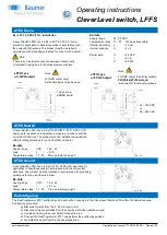 Preview for 8 page of Baumer CleverLevel LFFS-1 Series Operating Instructions Manual