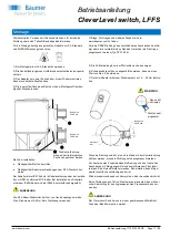 Preview for 11 page of Baumer CleverLevel LFFS-1 Series Operating Instructions Manual