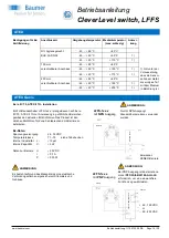 Preview for 16 page of Baumer CleverLevel LFFS-1 Series Operating Instructions Manual