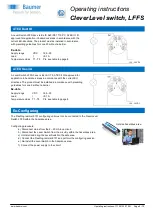 Preview for 9 page of Baumer CleverLevel LFFS Series Operating Instructions Manual