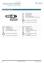 Preview for 2 page of Baumer CleverLevel PL20H/S Operating Instructions Manual