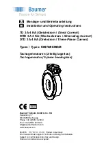 Baumer DTD 3 A 4 KA Installation And Operating Instructions Manual preview
