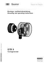 Baumer GTR 9 Mounting And Operating Instructions preview