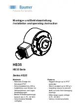 Baumer HS35 Series Installation And Operating Instruction предпросмотр