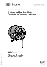 Baumer HUBNER BERLIN HMG 111 Installation And Operating Instructions Manual предпросмотр