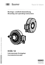 Предварительный просмотр 1 страницы Baumer HUBNER BERLIN HOG 14 Mounting And Operating Instructions