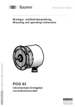 Baumer Hubner Berlin POG 83 Mounting And Operating Instructions предпросмотр