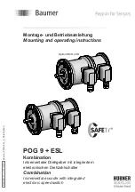 Baumer HUBNER BERLIN SAFETY POG 90 + ESL 90 Mounting And Operating Instructions предпросмотр