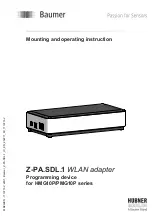 Baumer HUBNER BERLIN Z-PA.SDL.1 Mounting And Operating Instruction предпросмотр