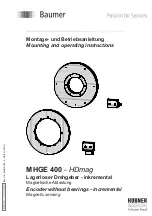 Baumer HUBNER HDmag MHGE 400 Mounting And Operating Instructions предпросмотр