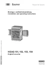 Baumer Hubner HEAG 151 Installation And Operating Instructions Manual предпросмотр