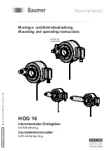 Предварительный просмотр 1 страницы Baumer Hubner HOG 16 Mounting And Operating Instructions