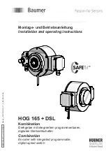 Baumer Hubner HOG 165 + DSL Installation And Operating Instructions Manual предпросмотр