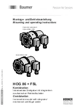 Предварительный просмотр 1 страницы Baumer Hubner HOG 86+FSL Mounting And Operating Instructions