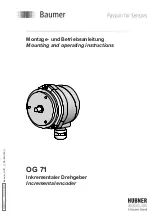 Предварительный просмотр 1 страницы Baumer HUBNER OG 71 Mounting And Operating Instructions