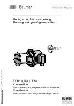 Baumer Hubner TDP 0,09 + FSL Mounting And Operating Instructions предпросмотр