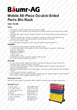 Preview for 1 page of Baumr-AG Mobile 88-Piece Double-Sided Parts Bin Rack User Manual