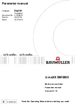 Baumuller b maXX BM5800 Parameter Manual предпросмотр