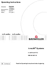 Предварительный просмотр 1 страницы Baumuller b maXX BMC-M-SAF-02 Operating Instructions Manual