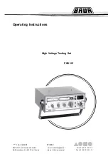 Baur PGK 25 Operating Instructions Manual предпросмотр