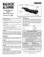 Preview for 1 page of Bausch & Lomb 61-0080 Manual