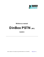 Bausch Datacom DinBox PSTN Reference Manual preview