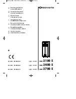 Предварительный просмотр 1 страницы Bavaria BMK 2100 E Operating Instructions Manual