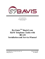 Bavis BavSonic E&M Installation And Service Manual предпросмотр