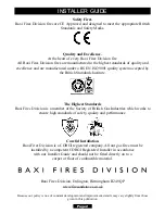 Preview for 2 page of Baxi Fires Division 739 Installer'S Manual