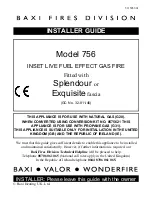 Preview for 1 page of Baxi Fires Division 756 Installer'S Manual