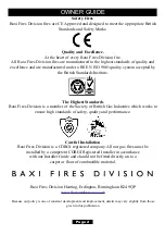 Preview for 2 page of Baxi Fires Division Anthem 746 Owner'S Manual