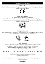 Preview for 2 page of Baxi Fires Division Anthem BR660VA Installer'S Manual