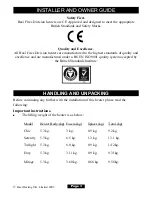 Preview for 3 page of Baxi Fires Division MIRAGE 804 Installer And Owner Manual