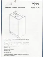 Предварительный просмотр 1 страницы Baxi Potterton Gold Combi 24 HE Installation & Service Instructions Manual