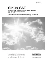 Preview for 1 page of Baxi Potterton Sirius SAT RA Installation And Operating Manual