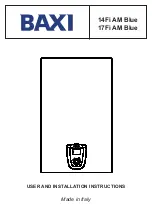 Preview for 1 page of Baxi 14Fi AM Blue User And Installation Instructions Manual