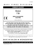 Baxi 739 Owner'S Manual preview