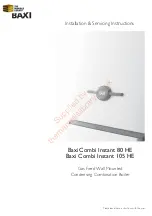 Baxi BAXI COMBI INSTANT 105 HE Installation & Servicing Instructions Manual preview