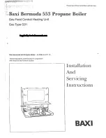 Предварительный просмотр 1 страницы Baxi Bermuda 553 Installation And Servicing Instructions