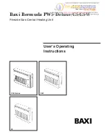 Preview for 1 page of Baxi Bermuda PW5 Deluxe User Operating Instructions Manual