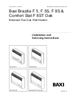 Baxi Brazilia Comfort Stat F 8ST Oak Installation And Servicing Instructions preview