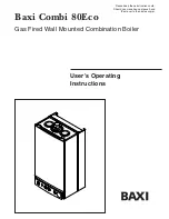 Preview for 1 page of Baxi Combi 80 Eco User Operating Instructions Manual