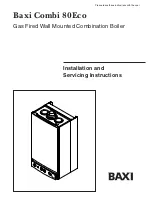 Baxi Combi 80Eco Installation And Servicing Instructions preview