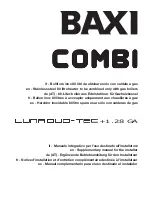 Baxi Combi LUNA DUO-TEC+ 1.28 GA Supplementary Manual For The Installer preview