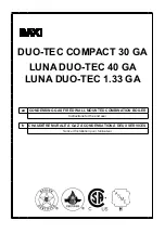 Предварительный просмотр 1 страницы Baxi DUO-TEC COMPACT 30 GA Instructions For The End User