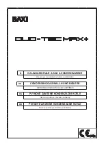 Baxi DUO-TEC MAX+ Instruction Manual For Users And Fitters preview