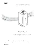 Предварительный просмотр 1 страницы Baxi Ecogen 24 User Operating Instructions Manual