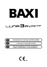 Baxi Luna 3 Avant 240 Fi Instructions For The User And The Installer предпросмотр