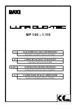 Baxi LUNA DUO-TEC MP 1.110 Instructions Manual For Users And Installers предпросмотр